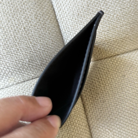 Black Coach Denim Card Case - Picture 3 of 4